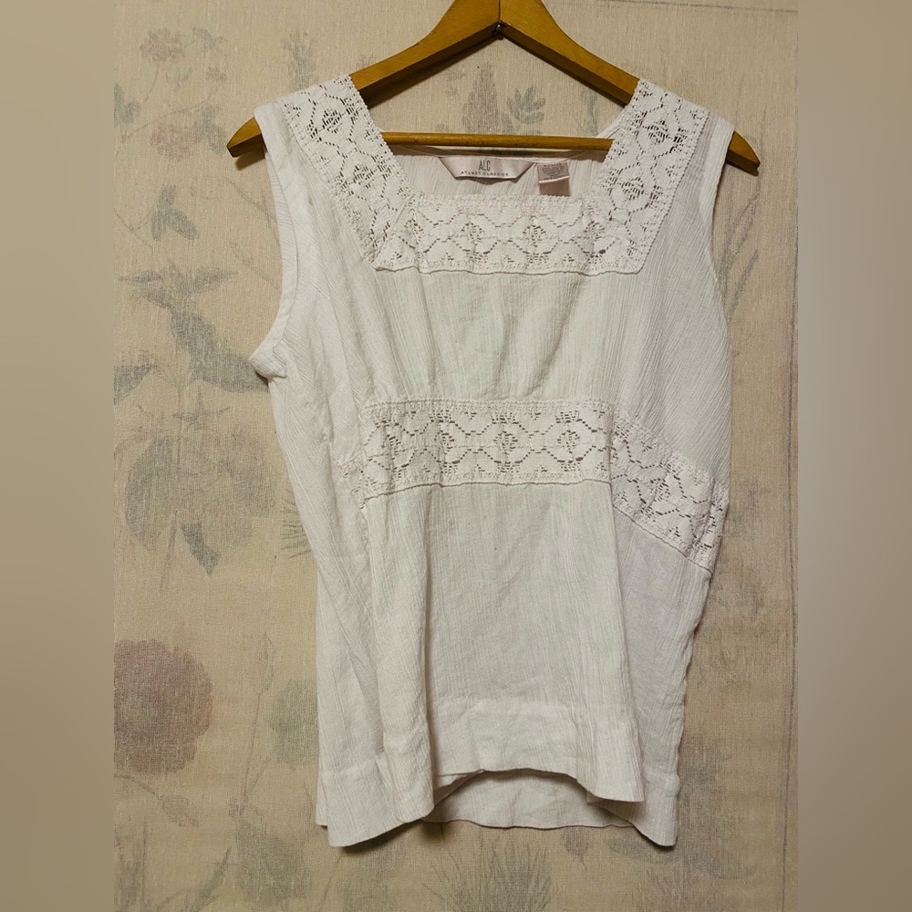 Vintage Cotton White Top Soft Girl Aesthetic